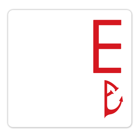 RU E Block Sticker