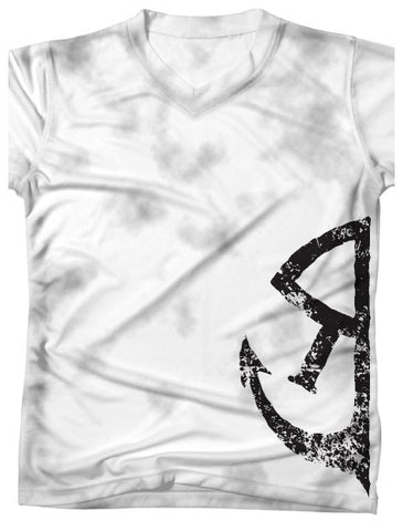 Large Brand T-Shirt - White Burn Out